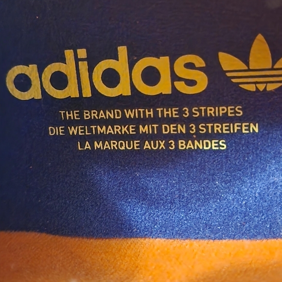 ADIDAS YOUNG 1. HI - RES ORANGE LOW TOP SHOES NAVY BLUE MEN'S SIZE 9 - Picture 9 of 9